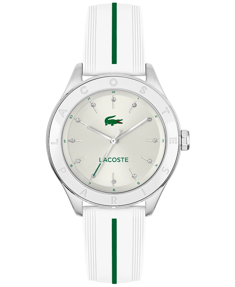 Lacoste Women's Billie White Silicone Strap Watch, 36mm