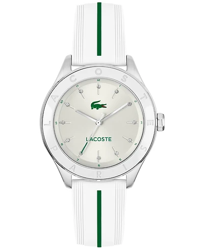 Lacoste Women's Billie White Silicone Strap Watch, 36mm