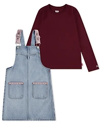 Levi's Little & Toddler Girls 2-Piece Long Sleeve T-Shirt and Western Skirtall Set
