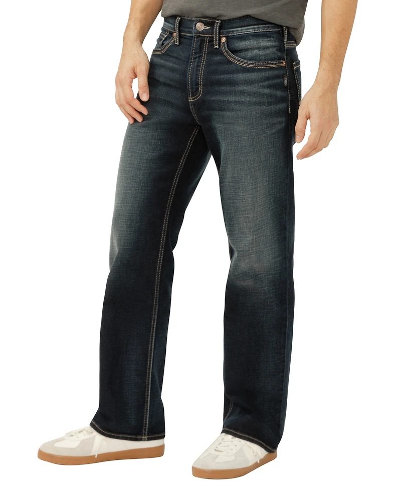 Silver Jeans Co. Men's Gordie Relaxed Fit Straight Leg Luxe Heritage