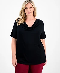 Jm Collection Plus Cowlneck Top, Macy's Exclusive