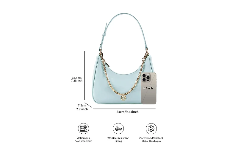 Chain Small Shoulder Bag Top Zip Victoria Hyde Nymans Garden