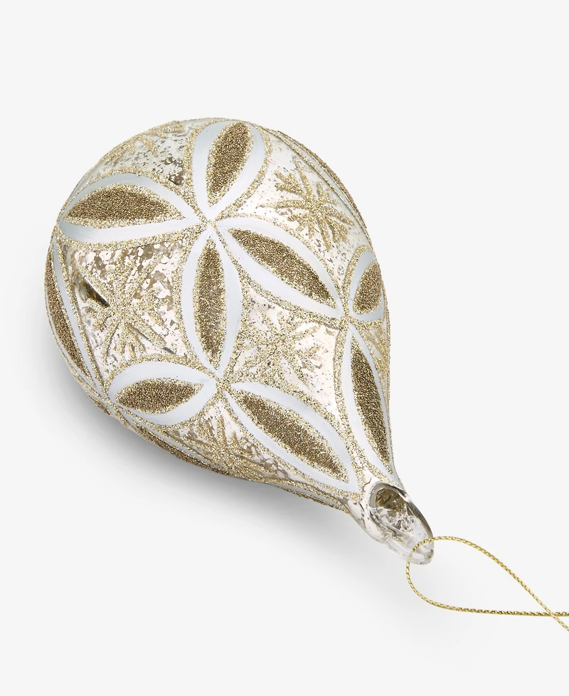 Holiday Lane Blessed Gold-Tone Glass Drop Ornament, Macy's Exclusive