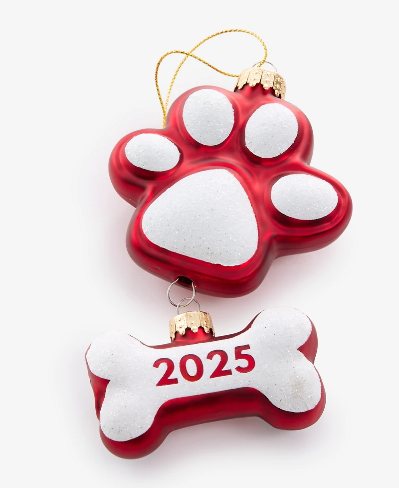 Holiday Lane Pets I Love My Dog 2025 Paw & Bone Ornament, Macy's Exclusive