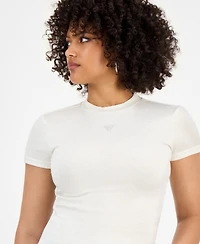 Guess Women's Licia Short-Sleeve Mock-Neck Top