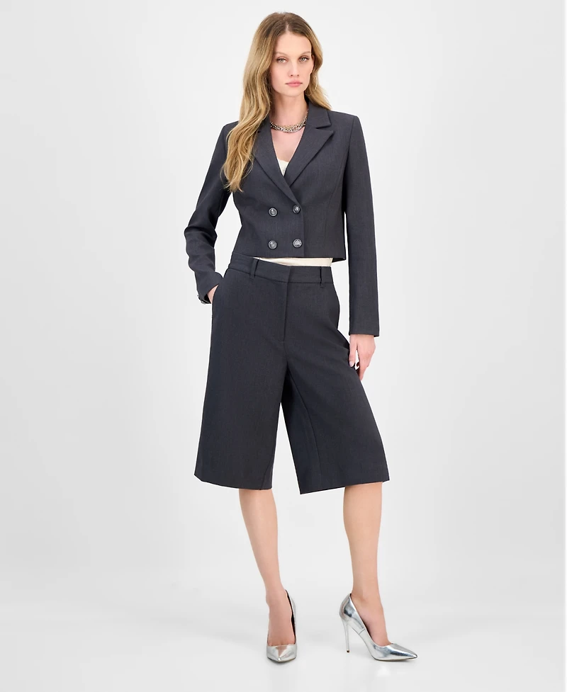 Guess Women's Joandra Double-Breasted Cropped Blazer