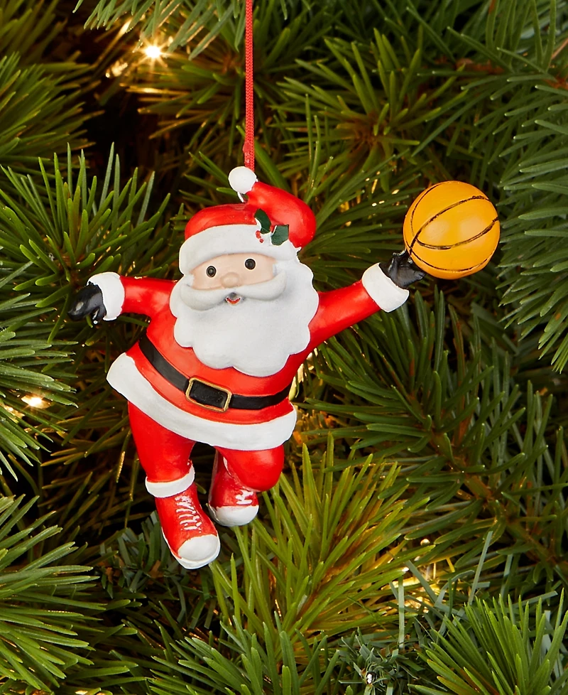 Holiday Lane Sports Basketball Santa Ornament, Macy's Exclusive