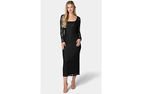 Bebe Women's Lace Square Beck Maxi Dress