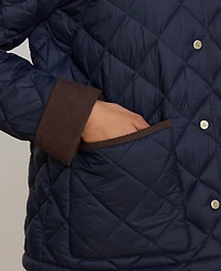 Lauren Ralph Women's Corduroy-Collar Diamond Quilted Jacket