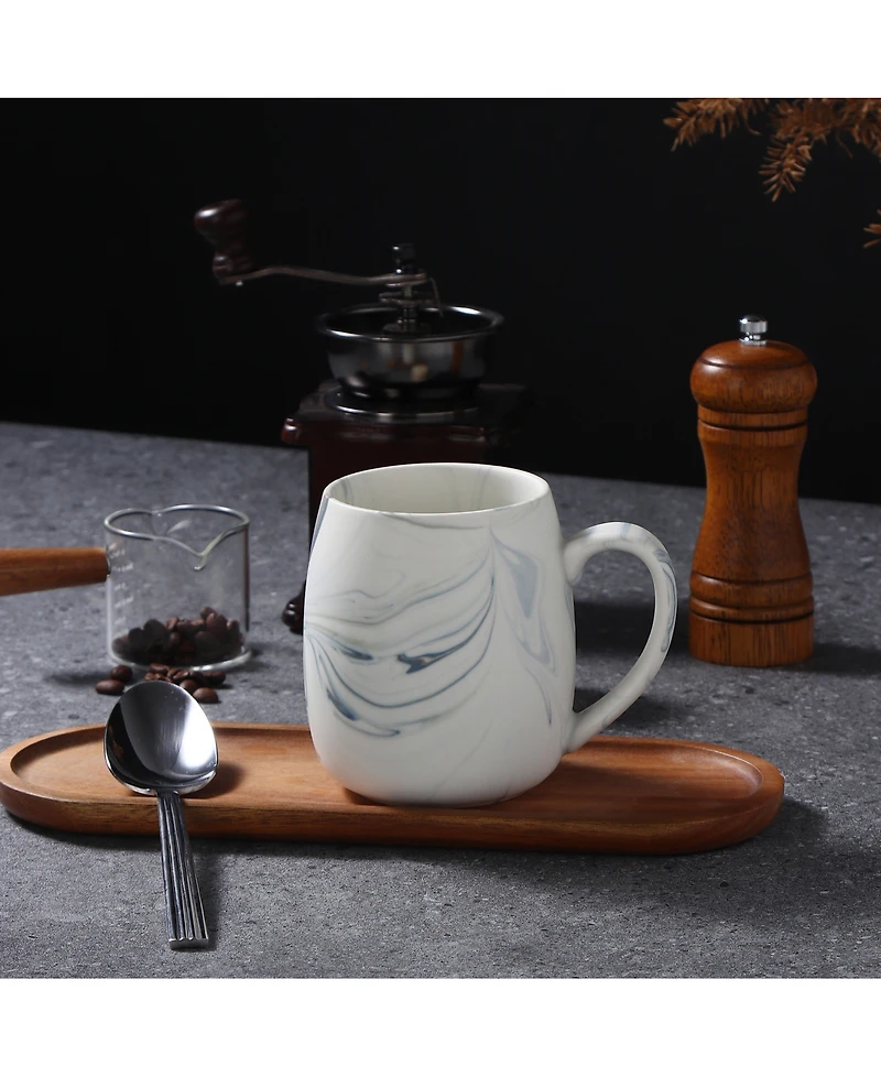 Lorren Home Trends Marble Pattern Mugs, Set of 4