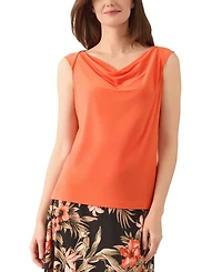 Kasper Women's Cap-Sleeve Cowlneck Blouse