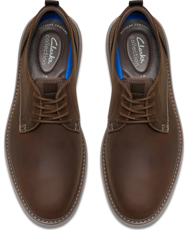 clarks collection men's brantin plain toe dress casual shoes Knit Oxford, Black Knit, 7 Medium US toe design Clarks Brantin Plain Men's Lace-up