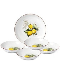 Lorren Home Trends Lemon 5-Pc. Pasta/All-Purpose Bowl Set