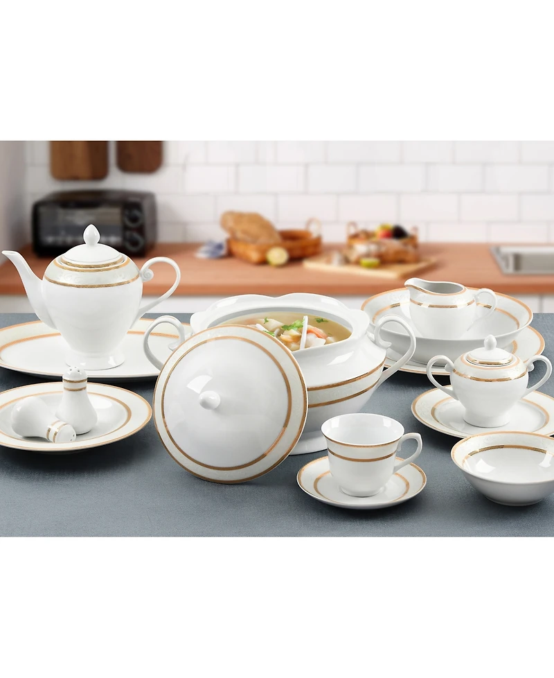 Lorren Home Trends Amelia Porcelain Tureen with Lid