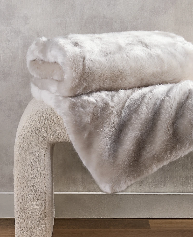 Hotel Collection Lynx Faux Fur Throw, 50" x 60", Exclusively at Macy's