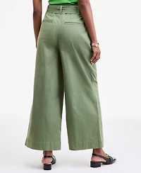 On 34th Women's High-Rise Belted Cropped Wide-Leg Pants, Macy's Exclusive