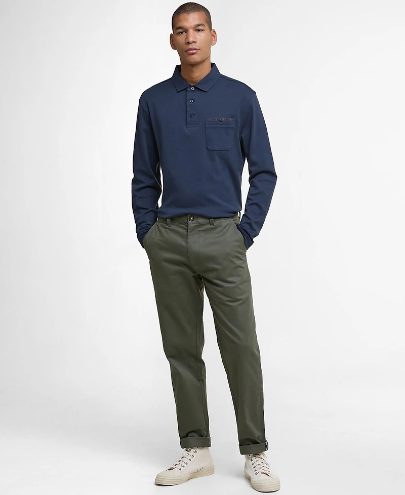 Barbour Men's Tailored Fit Premium Corpatch Long Sleeve Polo Shirt