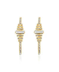 BCBGeneration Crystal Baguette Hoop Earrings