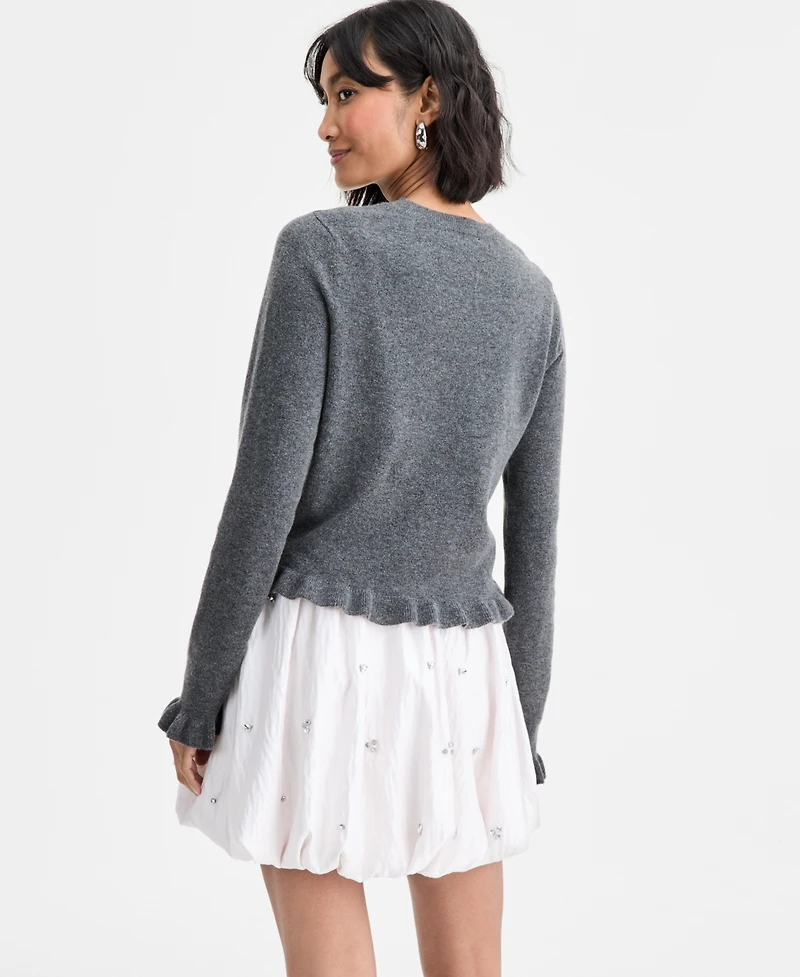 On 34th Women's Ruffle-Hem Cardigan, Macy's Exclusive