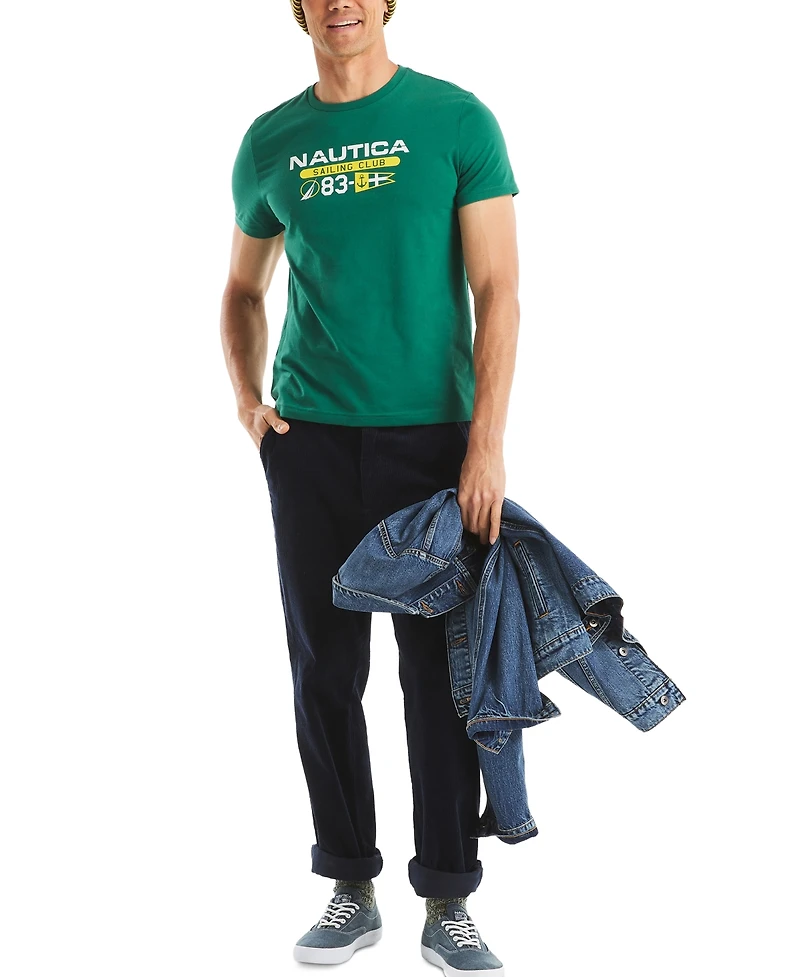 Nautica Men's Short Sleeve Heritage Logo Graphic T-Shirt