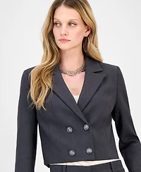 Guess Women's Joandra Double-Breasted Cropped Blazer