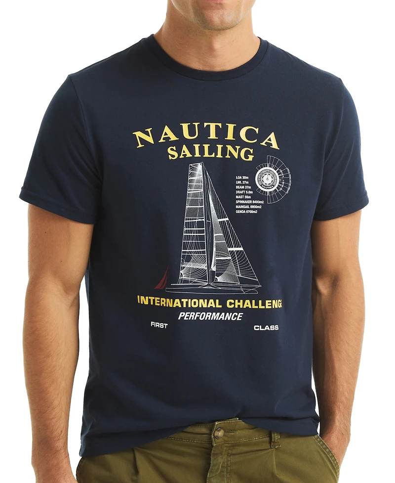 Nautica Men's Short Sleeve International Challenge Graphic T-Shirt