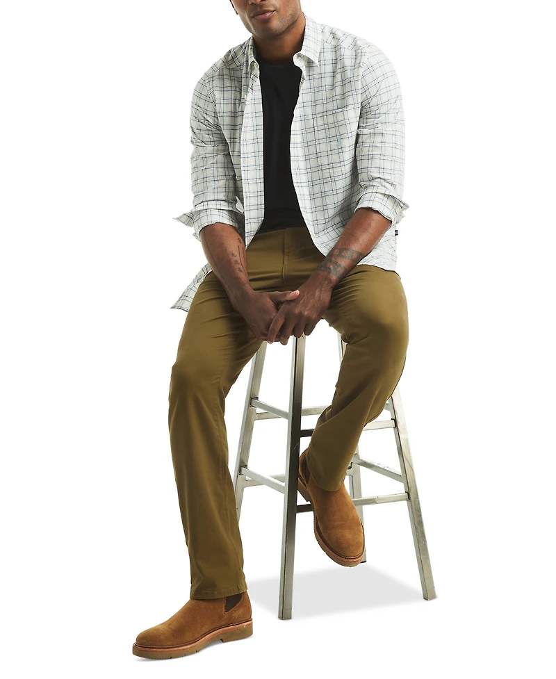 Nautica Men's Long Sleeve Plaid Button-Down Shirt