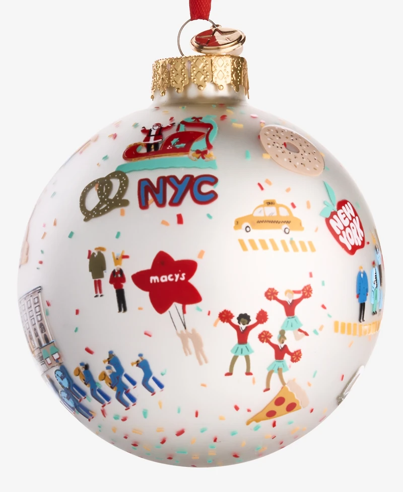 Macy's Thanksgiving Day Parade Glass Ball Ornament, Macy's Exclusive