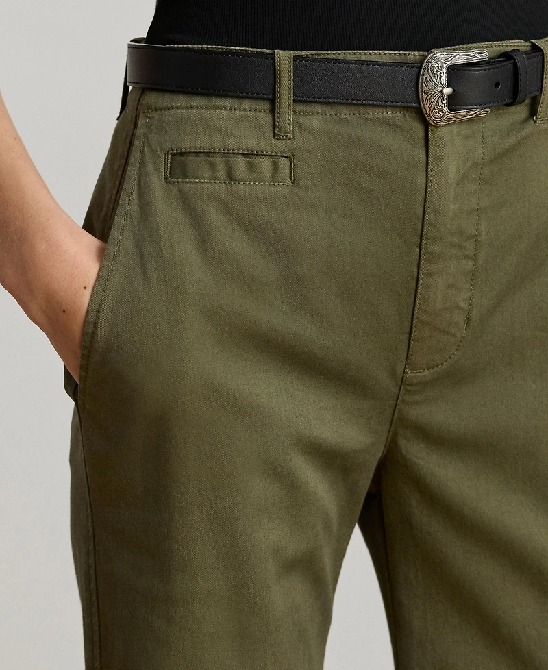Lauren Ralph Women's Stretch Cotton Chino Flare Pants