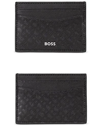 Hugo by Hugo Boss Men's Patterned Logo Card Case Wallet