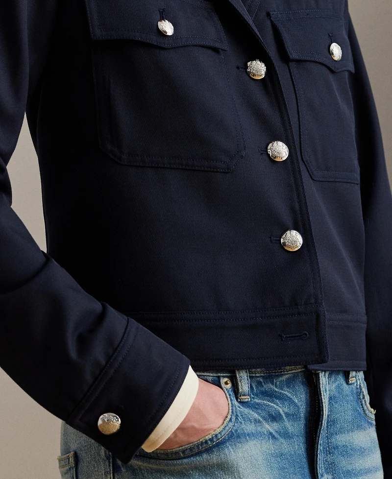 Lauren Ralph Women's Cropped Wool-Blend Twill Jacket