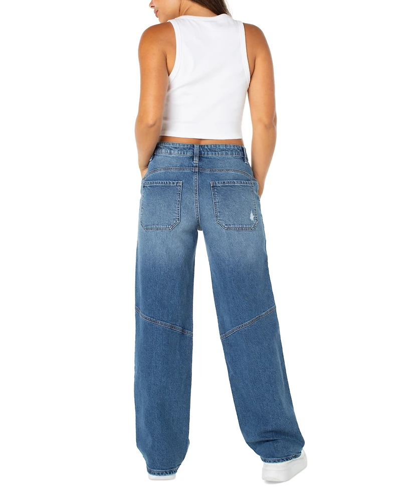 Celebrity Pink Juniors' Slouchy Skater Wide-Leg Jeans
