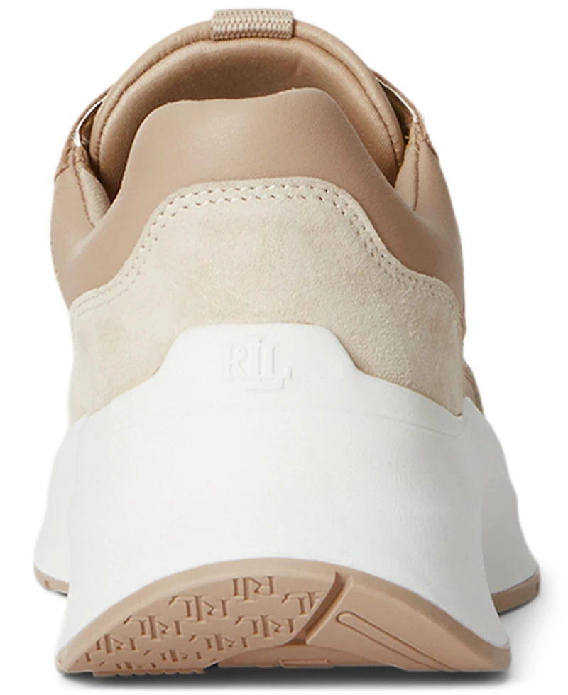 Lauren Ralph Women's Franky Tumbled Leather Sneaker