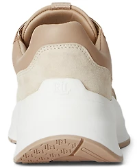 Lauren Ralph Women's Franky Tumbled Leather Sneaker