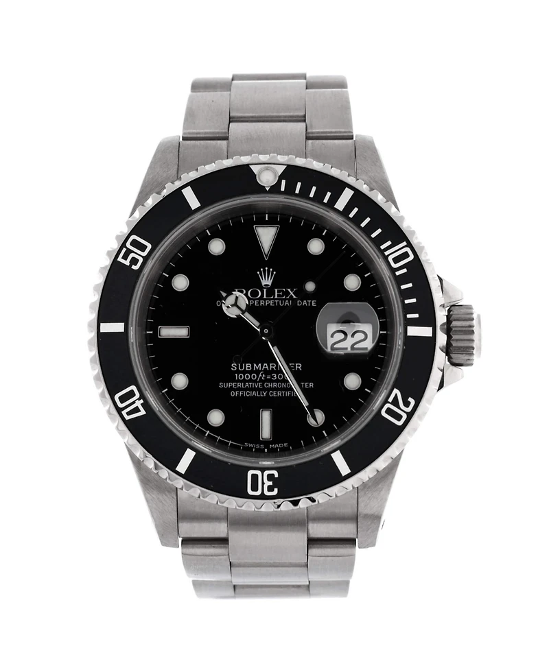 Pre-Owned Rolex Oyster Perpetual Submariner Date Automatic Watch in Stainless Steel 40mm
