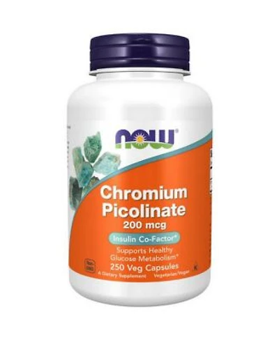 Now Foods Chromium Picolinate 200 Mcg 250 Veg Caps