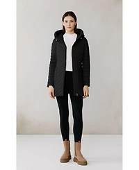 Soia & Kyo Women's Estelle Stretch Down Belted Coat