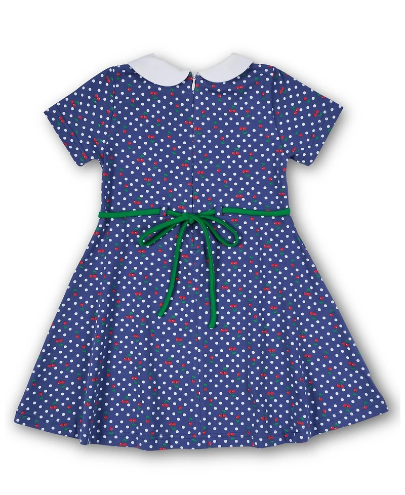 Florence Eiseman Big Girls Polka Dot Cherry Printed Knit Dress