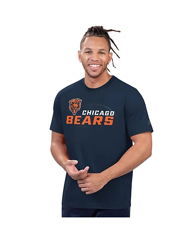 Starter Men's Heather Navy Chicago Bears Prime Time T-Shirt