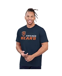 Starter Men's Heather Navy Chicago Bears Prime Time T-Shirt