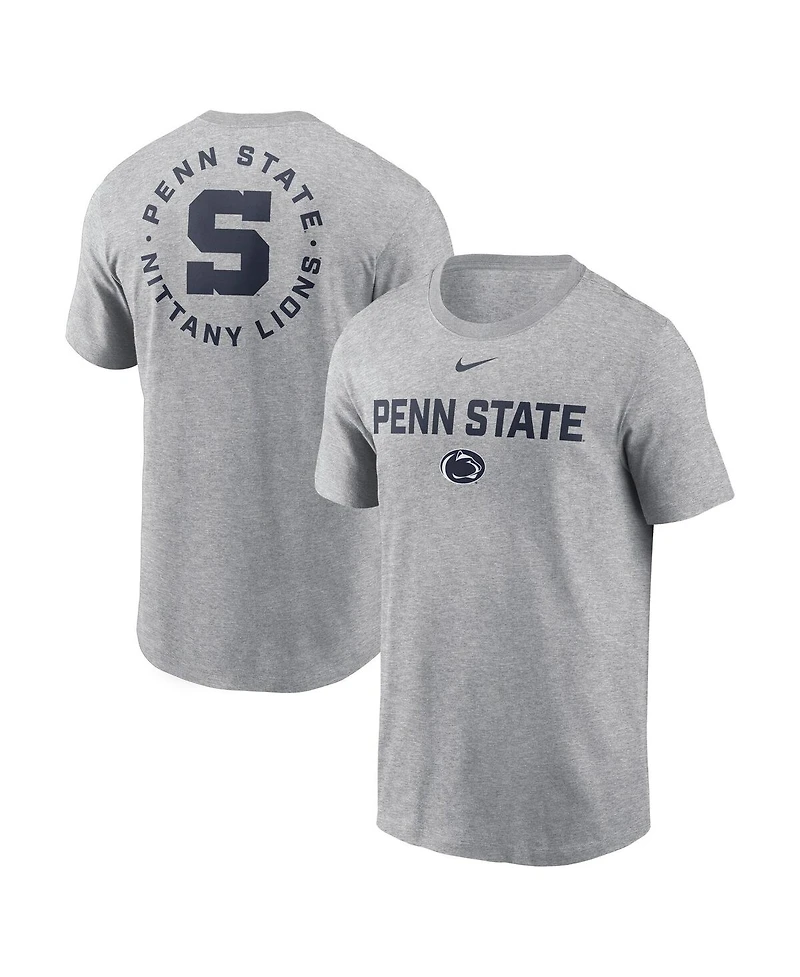 Nike Men's Heather Gray Penn State Nittany Lions Campus 2-Hit T-Shirt