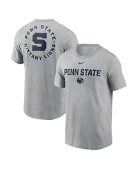 Nike Men's Heather Gray Penn State Nittany Lions Campus 2-Hit T-Shirt