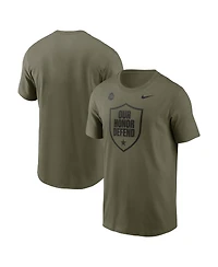 Nike Men's Olive Ohio State Buckeyes Primetime Logo Performance T-Shirt