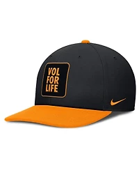 Nike Men's Black/Tennessee Orange Tennessee Volunteers 2025 Sideline Campus Pro Local Snapback Hat