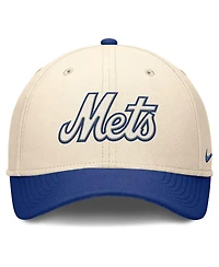 Nike Men's Natural/Royal New York Mets Statement Rise Performance Flex Hat