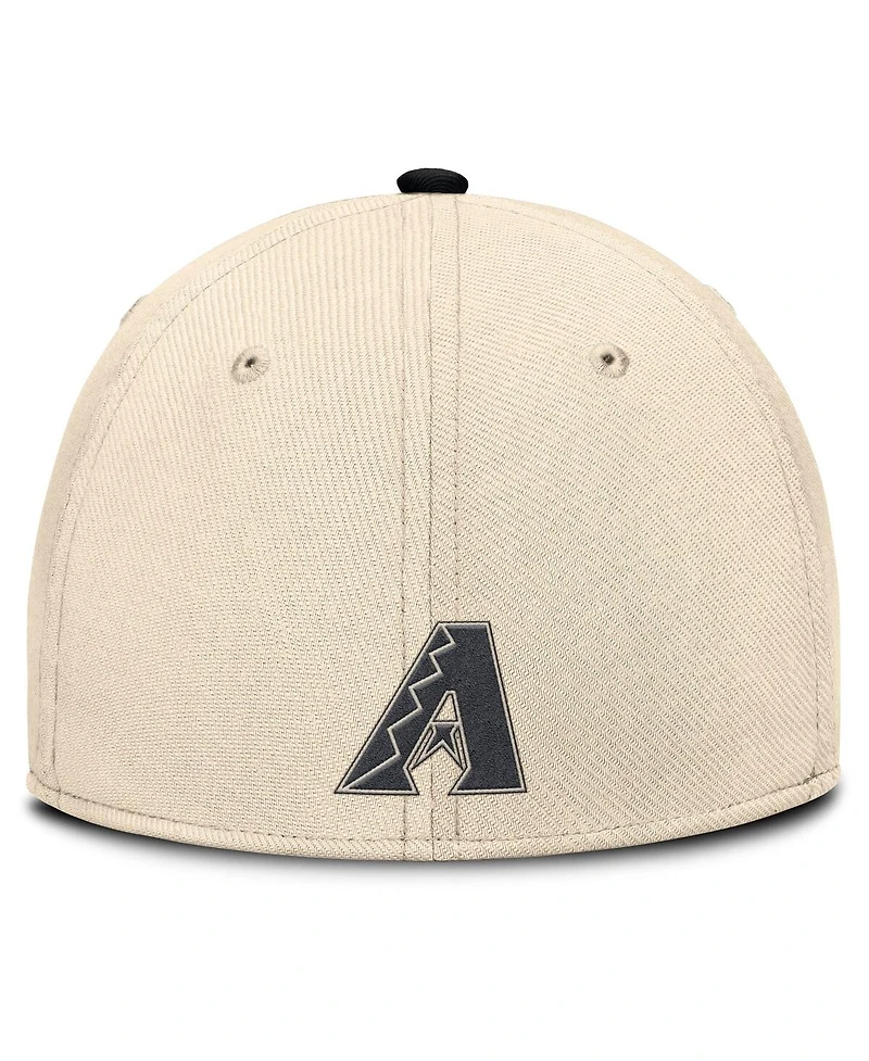 Nike Men's Natural/Black Arizona Diamondbacks Statement Rise Performance Flex Hat