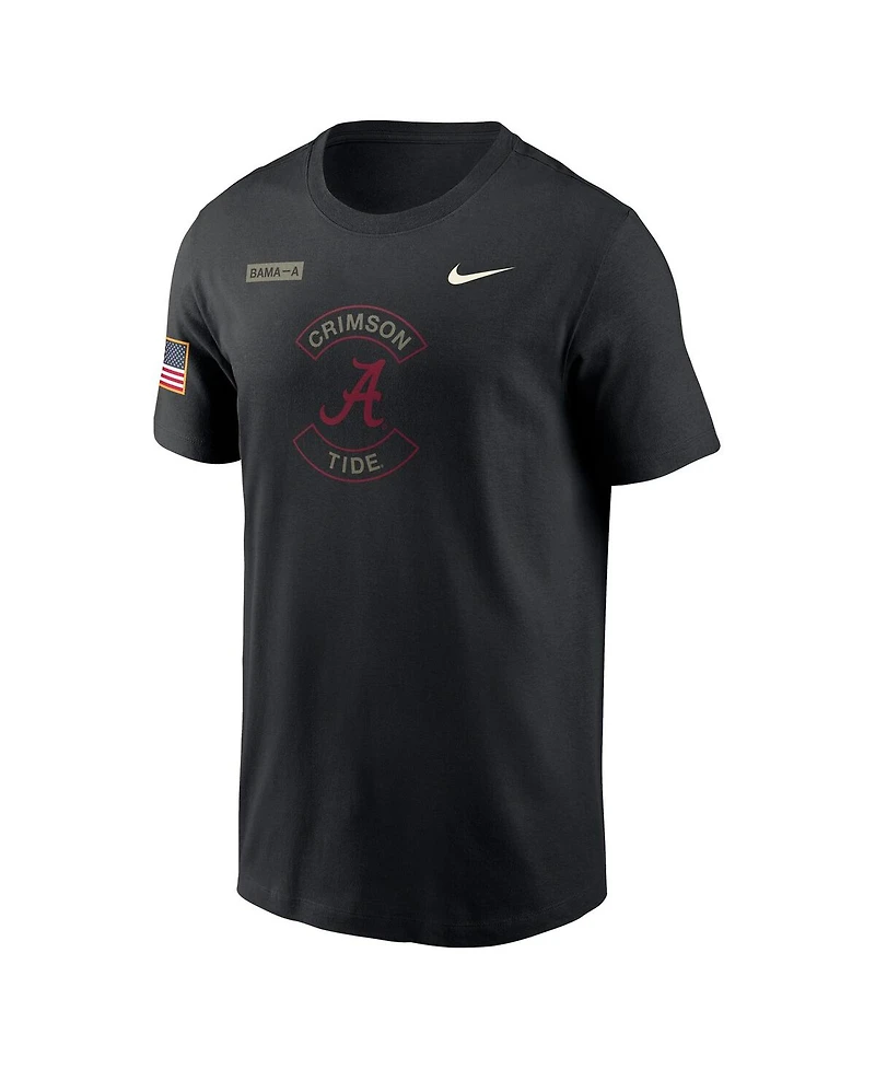 Nike Men's Black Alabama Crimson Tide 2025 Military Appreciation Performance T-Shirt