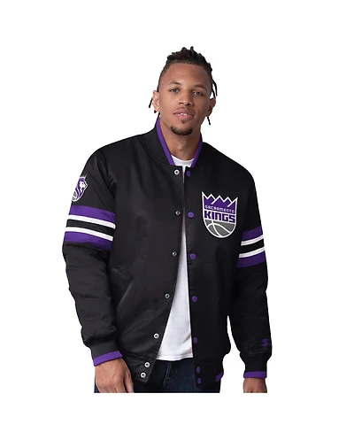 Starter Men's Sacramento Kings Scout Varsity Satin Full-Snap Jacket