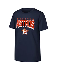 Outerstuff Big Boys and Girls Navy Houston Astros On The Block T-Shirt
