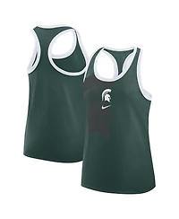 Nike Women's Green Michigan State Spartans Primetime Racerback Tri-Blend Tank Top